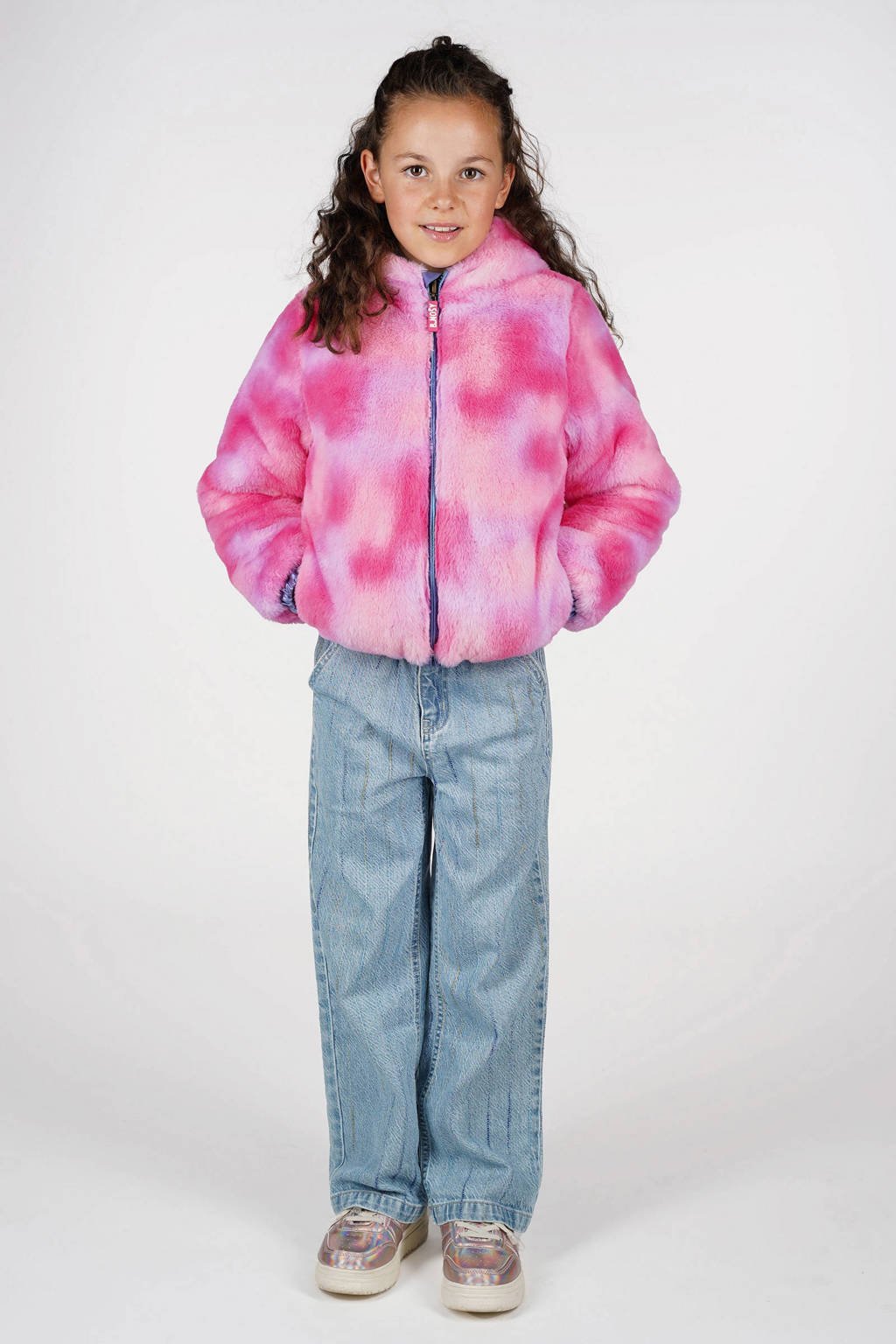 B.Nosy reversible imitatiebont jas blauw