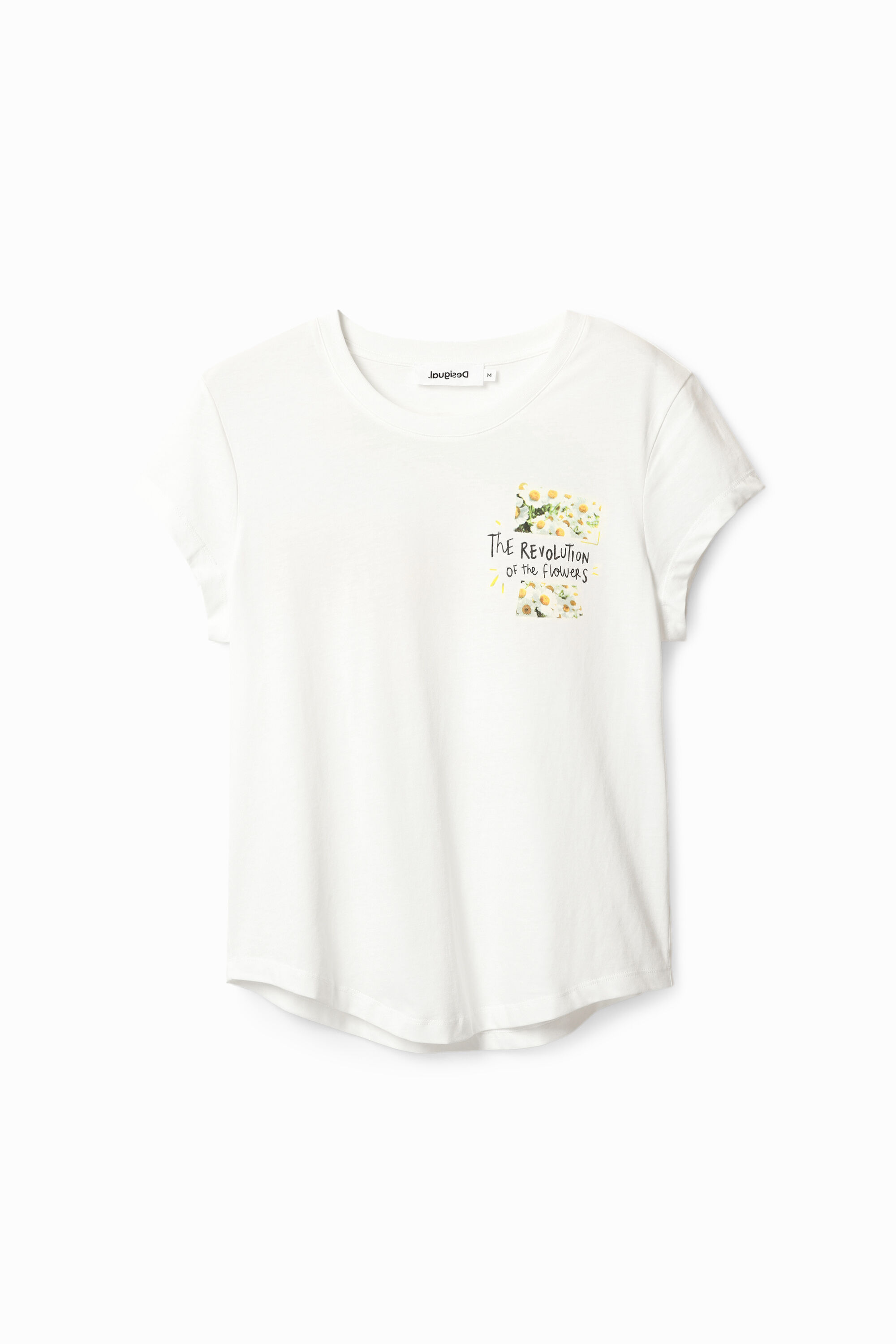 T-shirt messages fleurs
