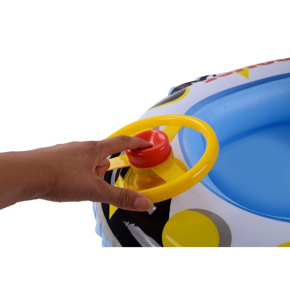 Bateau de police gonflable avec volant 75 x 70 cm