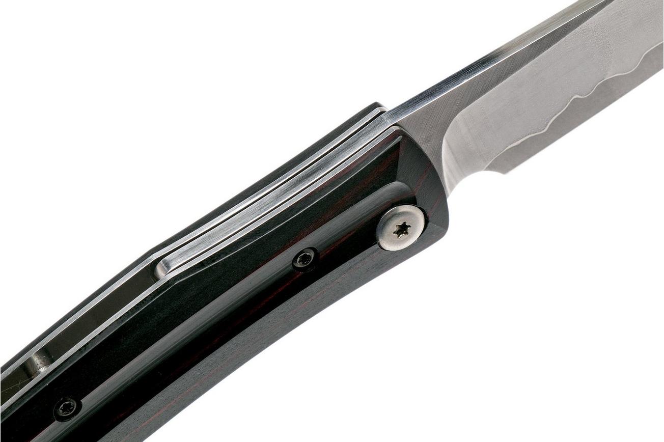 Mcusta MC-191C Friction Folder, Black-Red Wood, herenmes