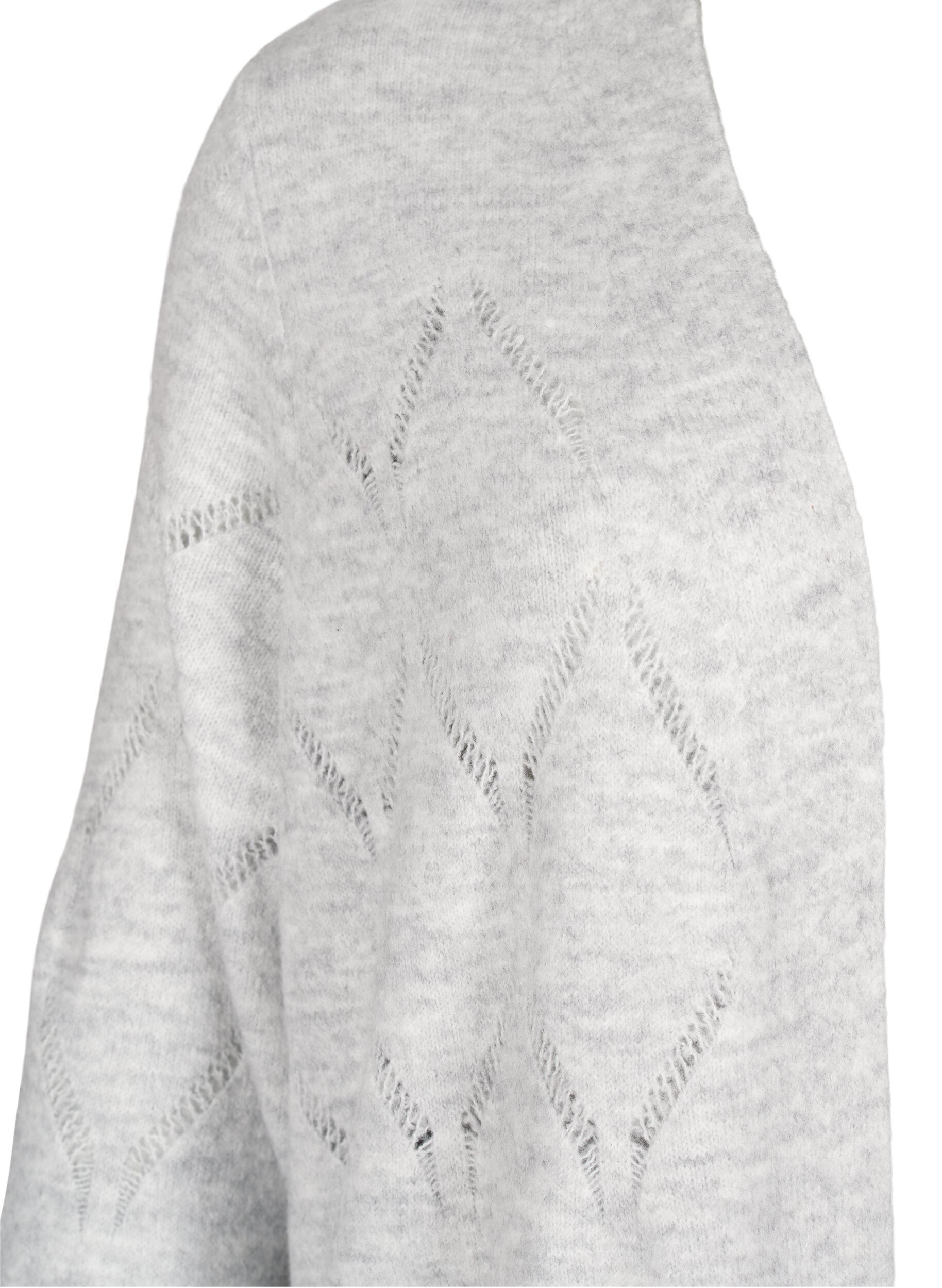 Langærmet strikcardigan