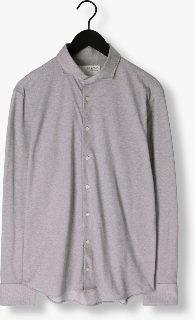 SELECTED HOMME beige selected homme casual overhemd slhslimbond-pique knit-shirt ls b