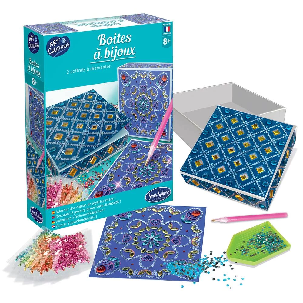 BOITES A BIJOUX PIERRES ET STRASS