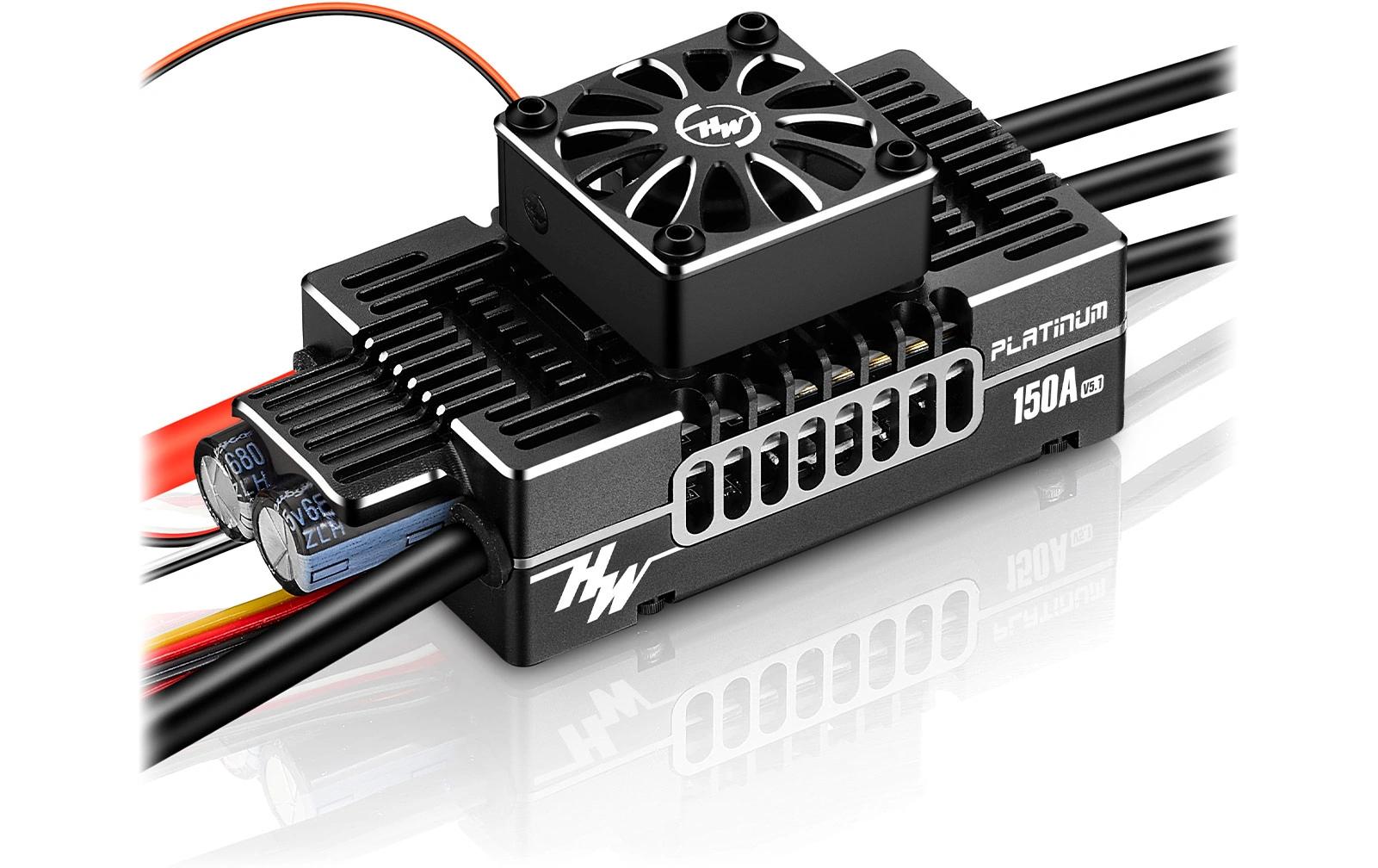 Brushless Regler Platinum Pro V5.1 150 A, 3-8S, BEC<br>Brushless ESC für Helikopter- und Starrflügler-Modelle