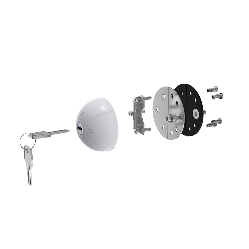 Daken Saturn GO 3-pack gelijksluitende deursloten - Grey