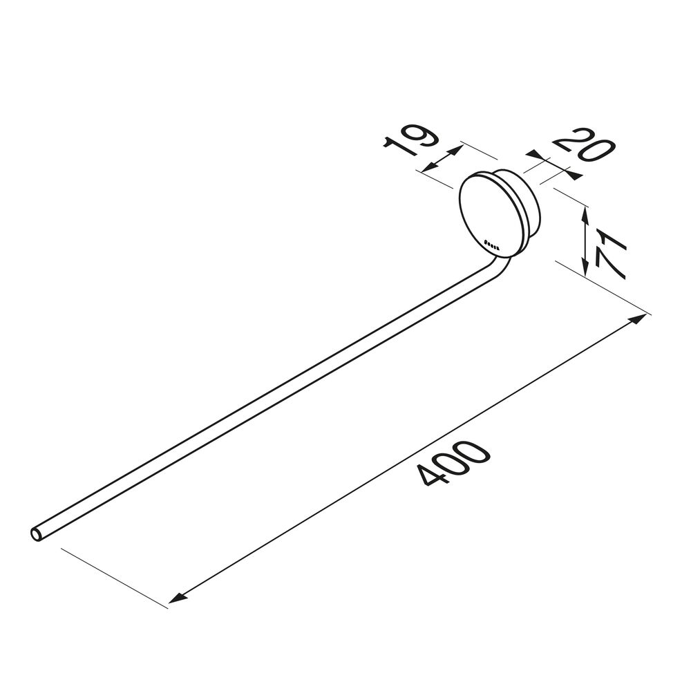 Geesa Opal handdoekrek 1 arm zwart metaal geborsteld