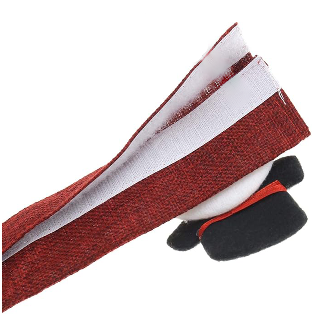 (4er Set) Stoff Weihnachts Griff Abdeckung Christmas Türgriff Schutz Schoner für Kühlschrank / Mikrowelle / Geschirrspüler - Rot