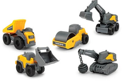 Dickie Toys Volvo Sett Anleggsmaskin 5-Pack