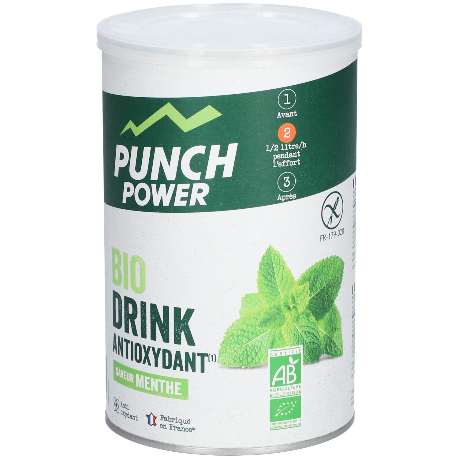 PUNCH POWER Bio-Energie- und Antioxidantiengetränk mit Minzgeschmack