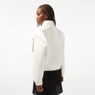 Sweatshirt zippé femme loose fit Lacoste SPORT avec capuche Sweatshirts - Blanc - Lacoste - Femme