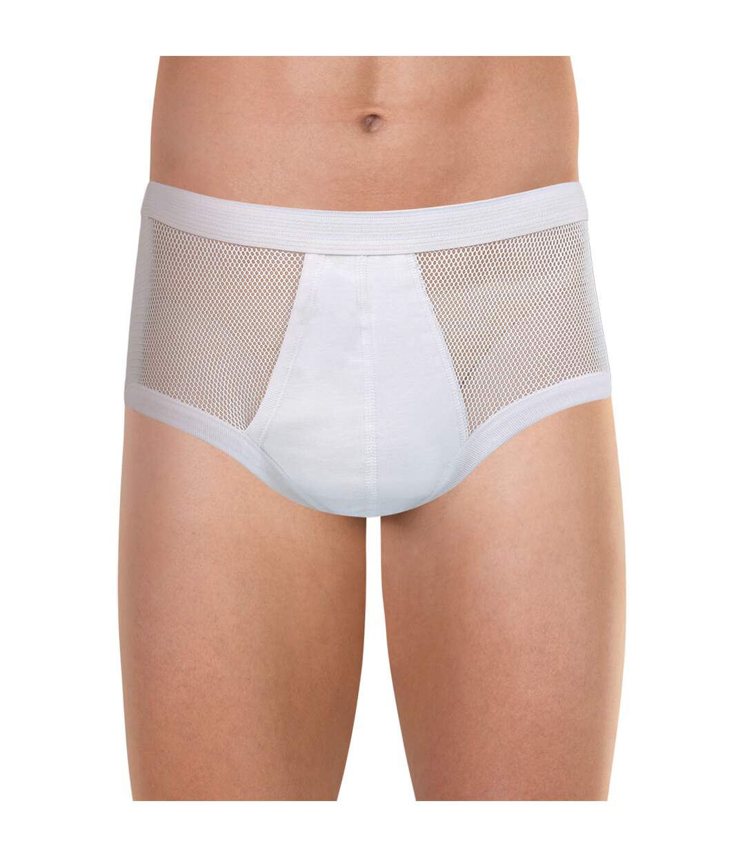 Slip maille aérée coton taille haute ouvert Les Classiques