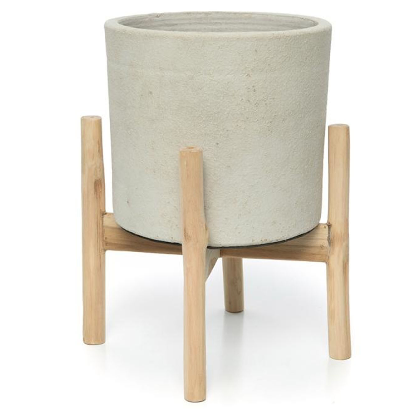 Bazar Bizar Jardinière Chalk Bas gris/beige - D.28xH.36 cm