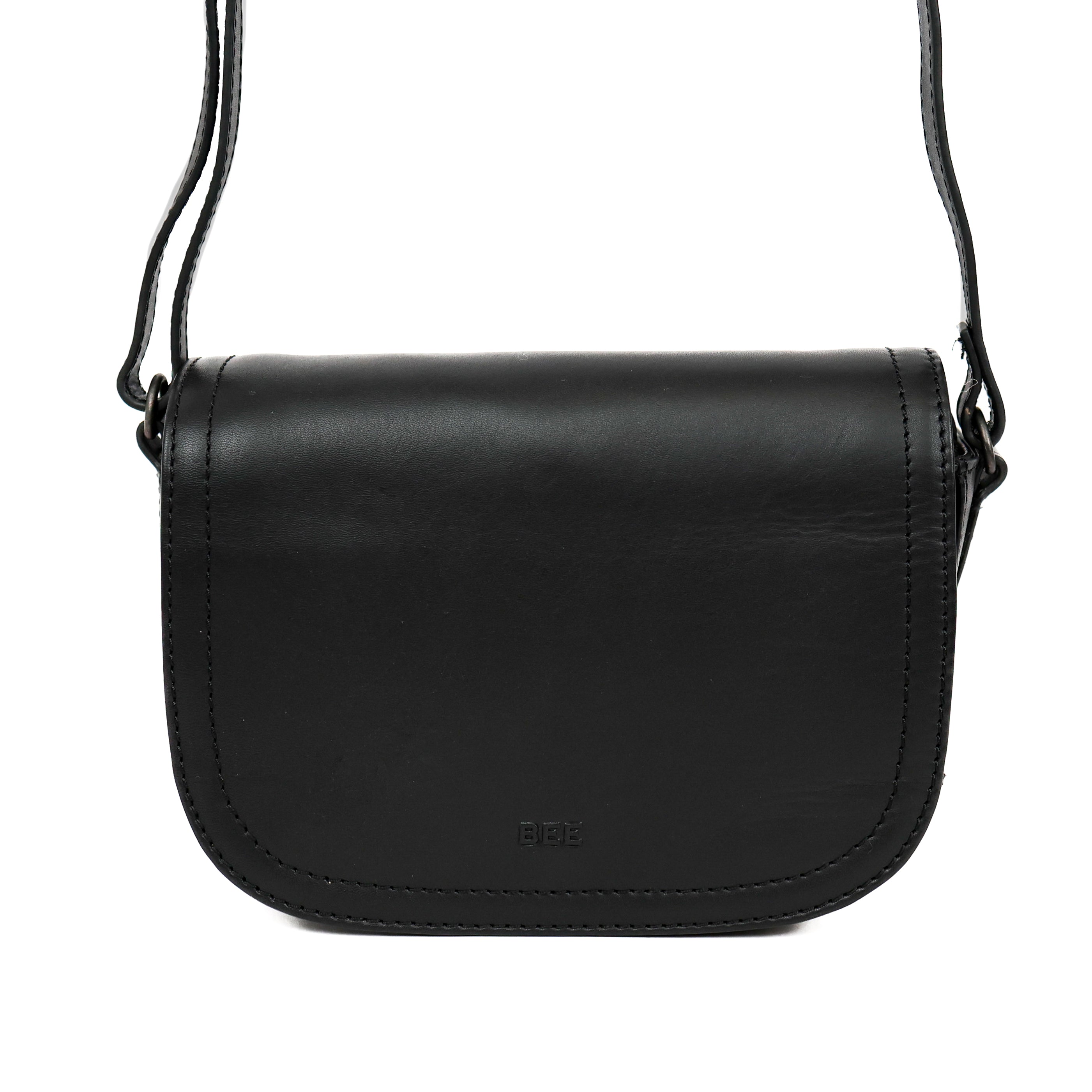 Schoudertasje met flap 'Anastasia' Black Black