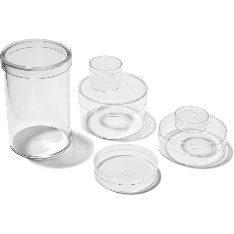 Kunststoffdosen transparent, rund