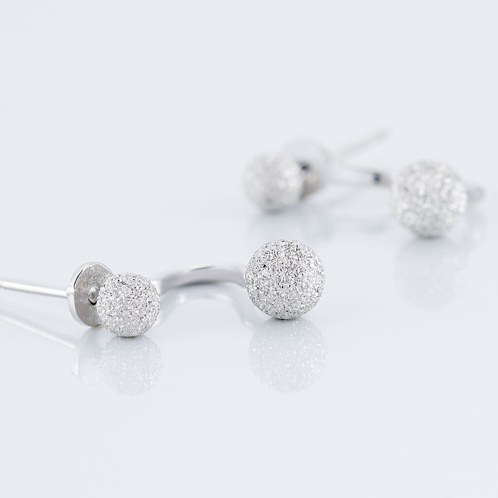 Bijoux D'oreilles Rosely Argent Blanc