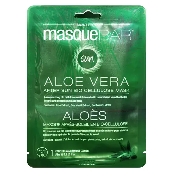 Máscara pós-sol BAR com Aloe Vera em Biocelulose, 1 unidade