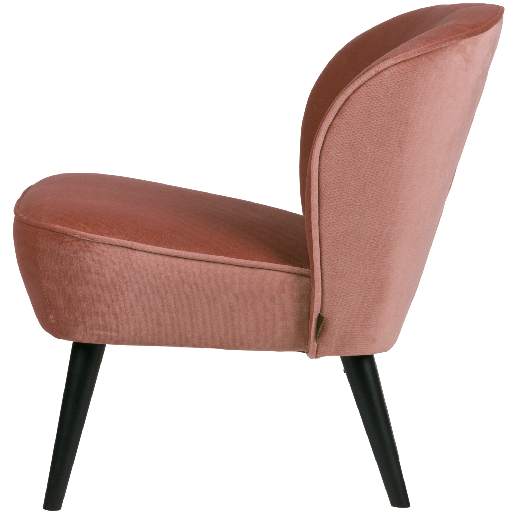 Fauteuil Sara Sara Fauteuil - Fluweel - Oud roze