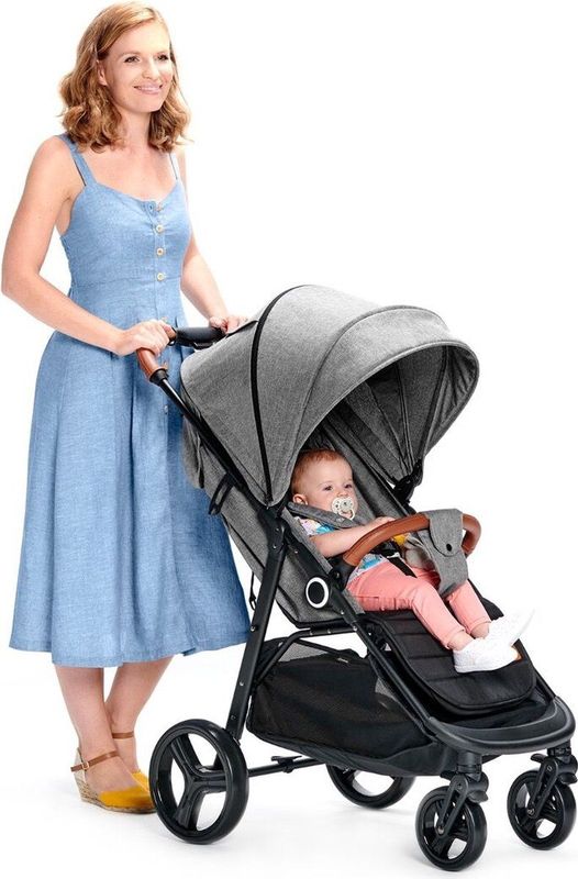 Kinderkraft GRANDE PLUS - Kinderwagen Buggy tot 22 kg - Ligpositie - Zwart