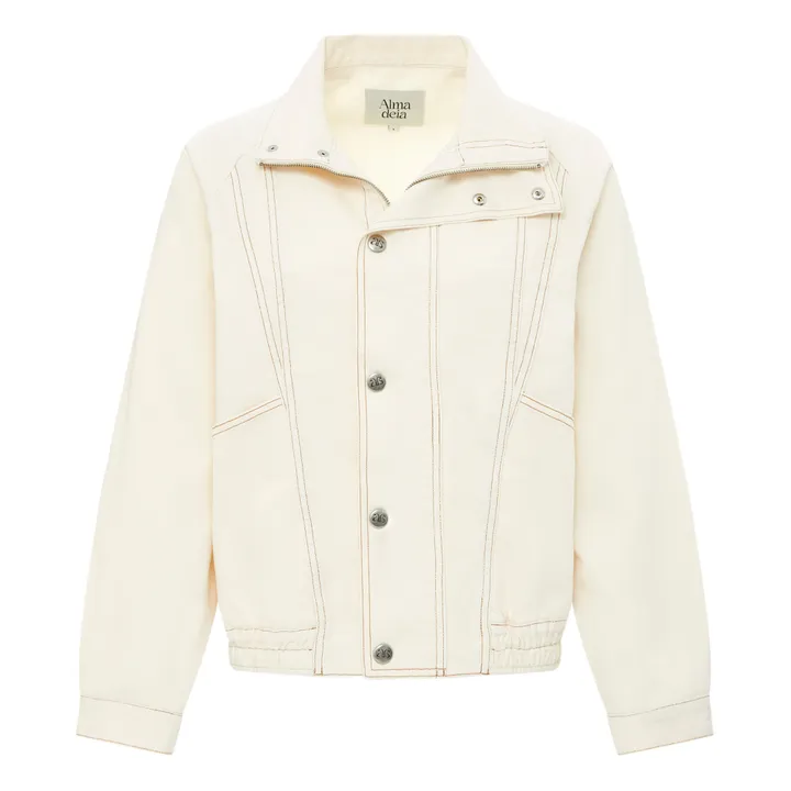 Alma Deia Blouson Denim Coton Bio | Blanc cassé