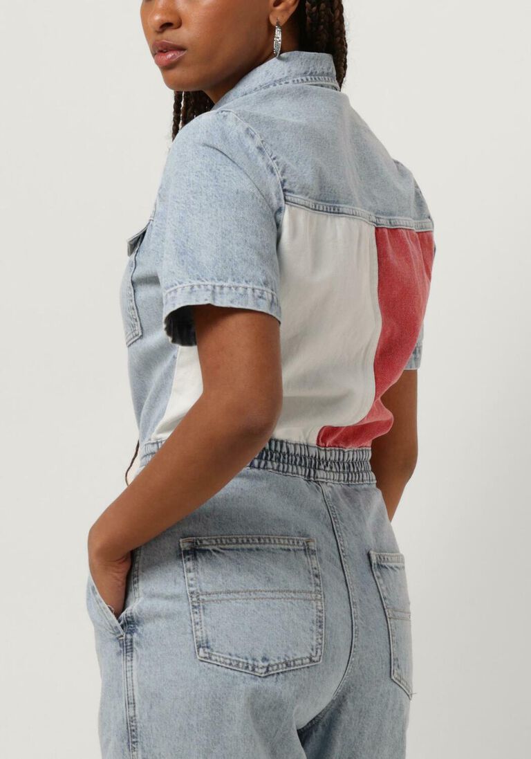 TOMMY JEANS blauwe tommy jeans jumpsuit boiler suit flag