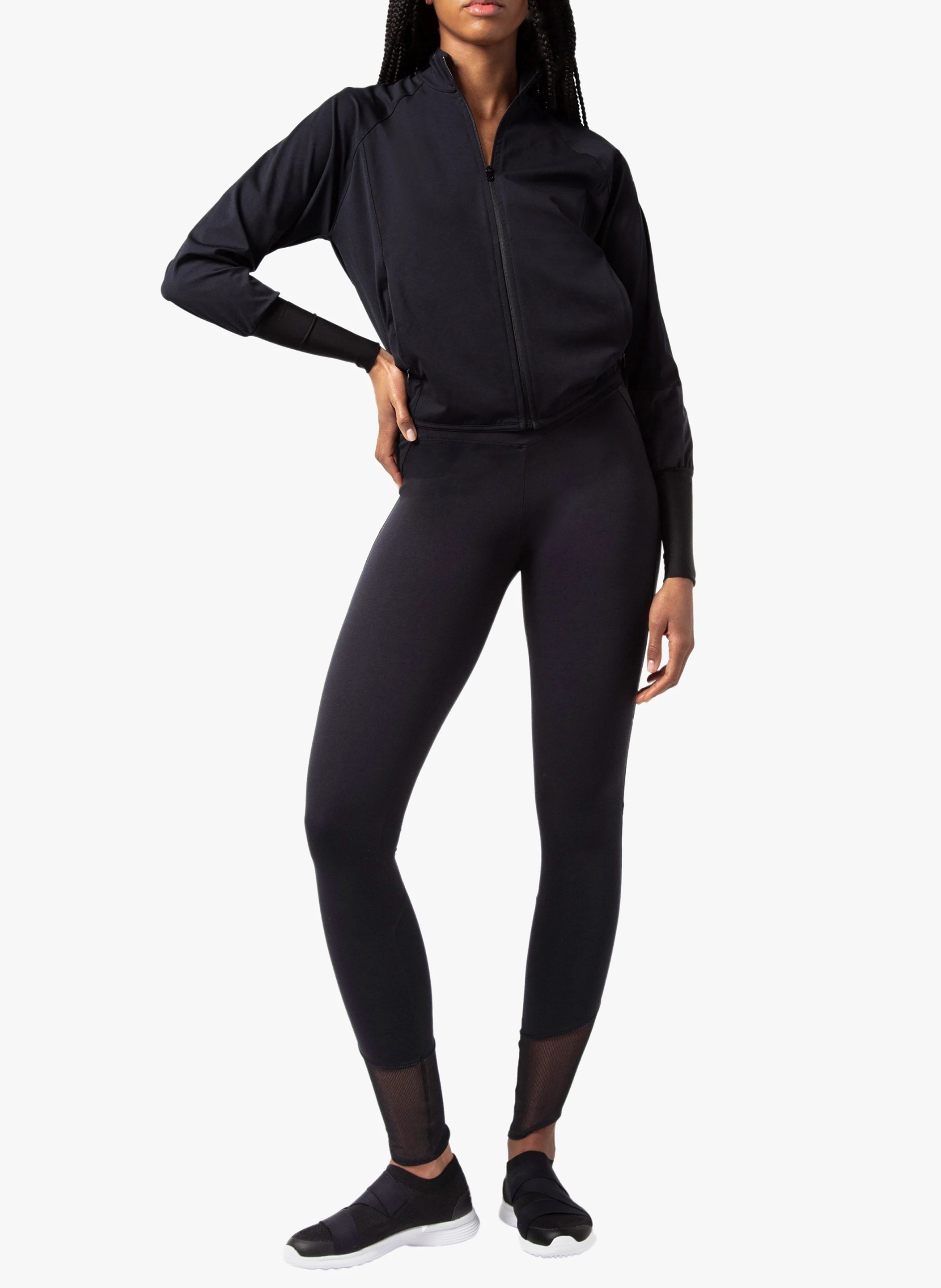 Veste de sport droite | Noir