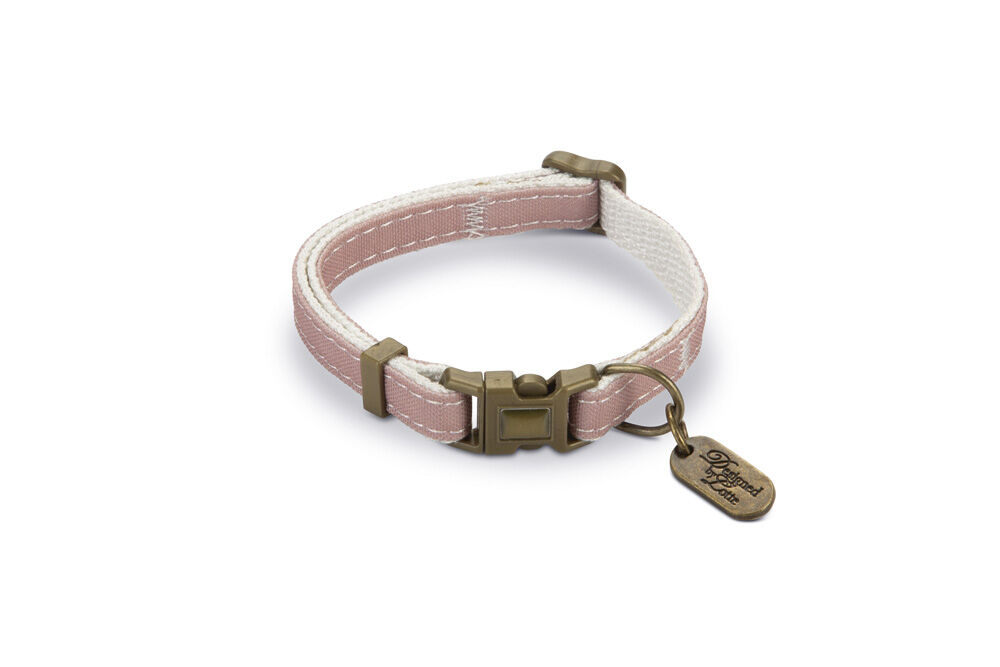 Designed by Lotte Virante - Kattenhalsbandje - Roze - 23 tot 30 cm