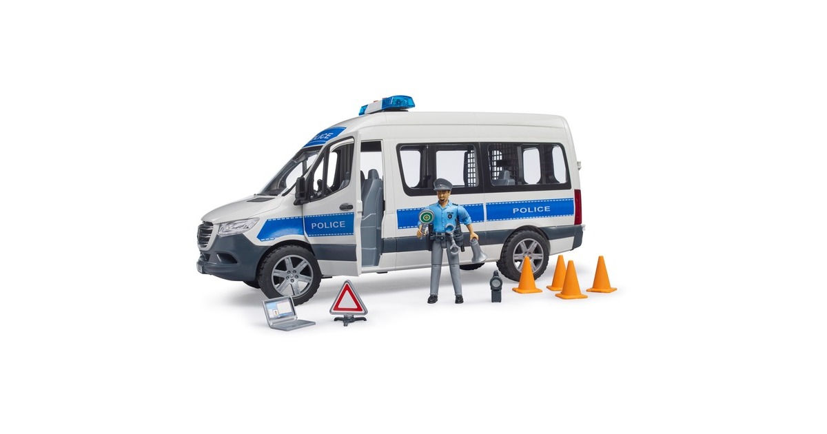 bruderMercedes-Benz Sprinter politiebus met licht en geluid Modelvoertuig  (02683)