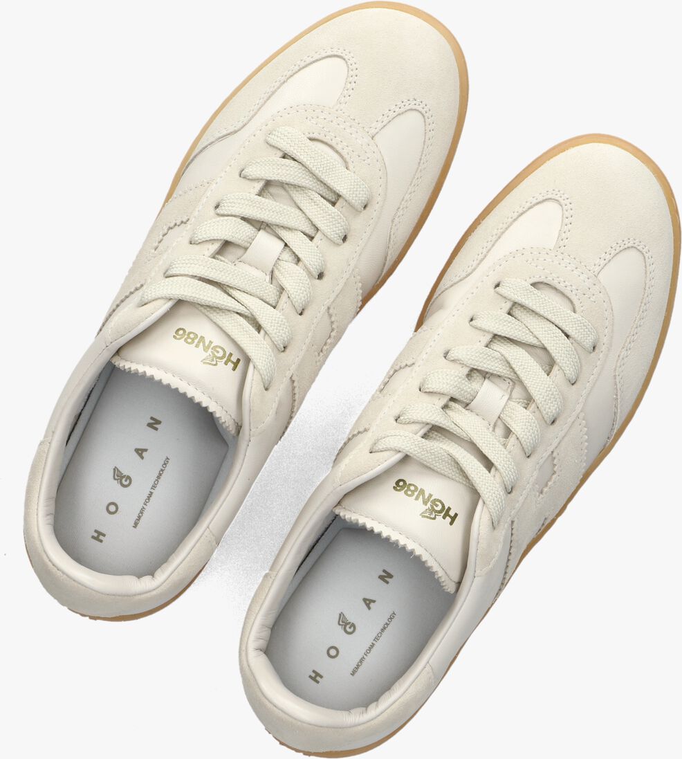 beige hogan lage sneakers cool allacciato h