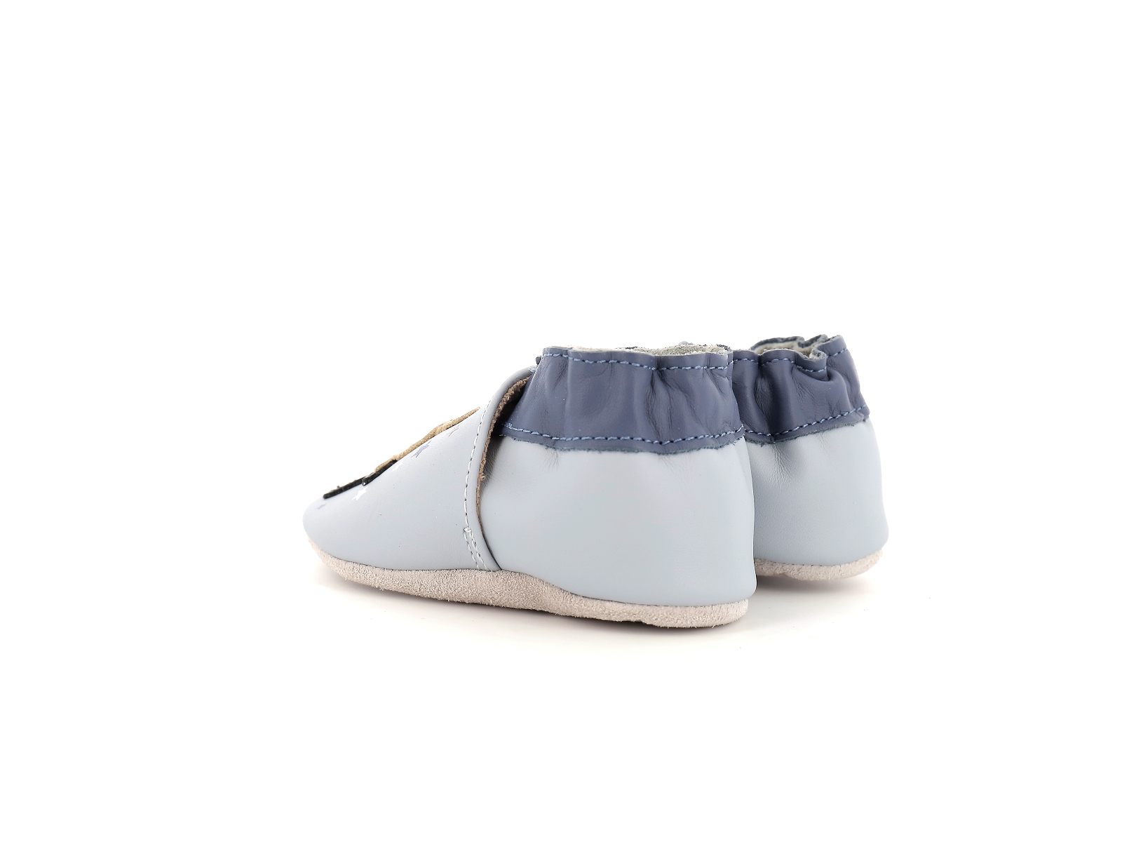 Robeez-MAGIC TRICK Cuir Gris Bleu