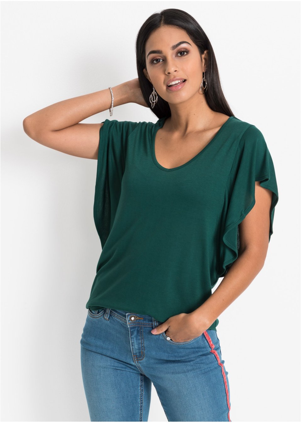 T-shirt à manches volantées