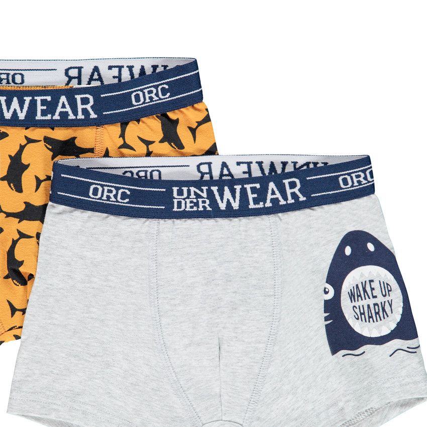 Lot de 4 boxers en coton à imprimé - Bleu marine