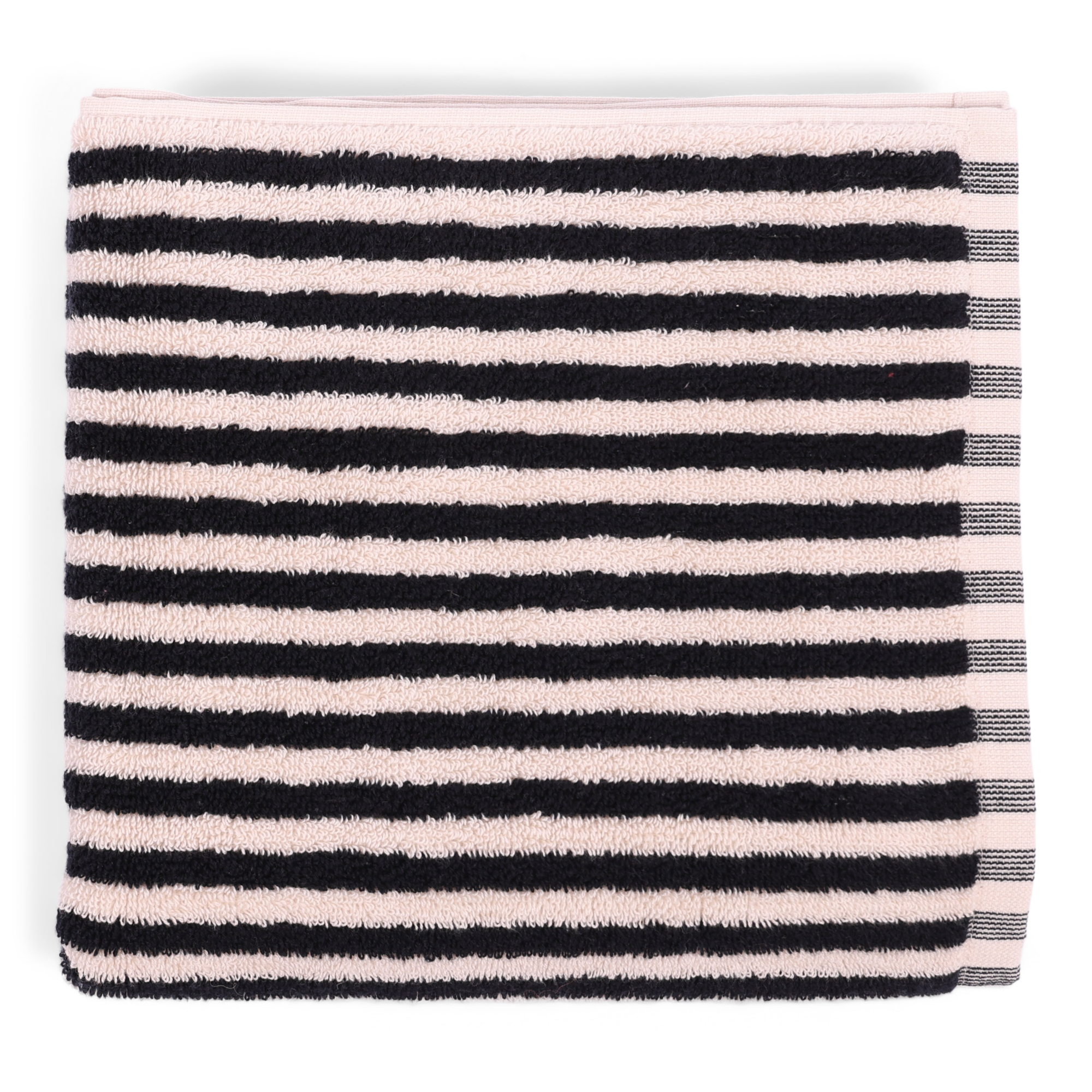 Handdoek Kate black off white 50x100 cm