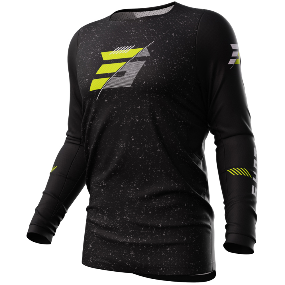 Shot - Maillot Contact Speck Noir / Jaune fluo