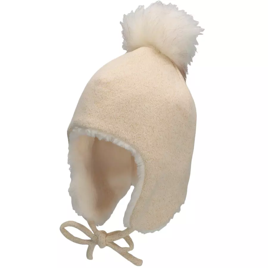 Sterntaler Inka-Mütze Lurex natur