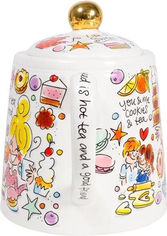 Blond Amsterdam theepot Even Bijkletsen you and me 1,5 L
