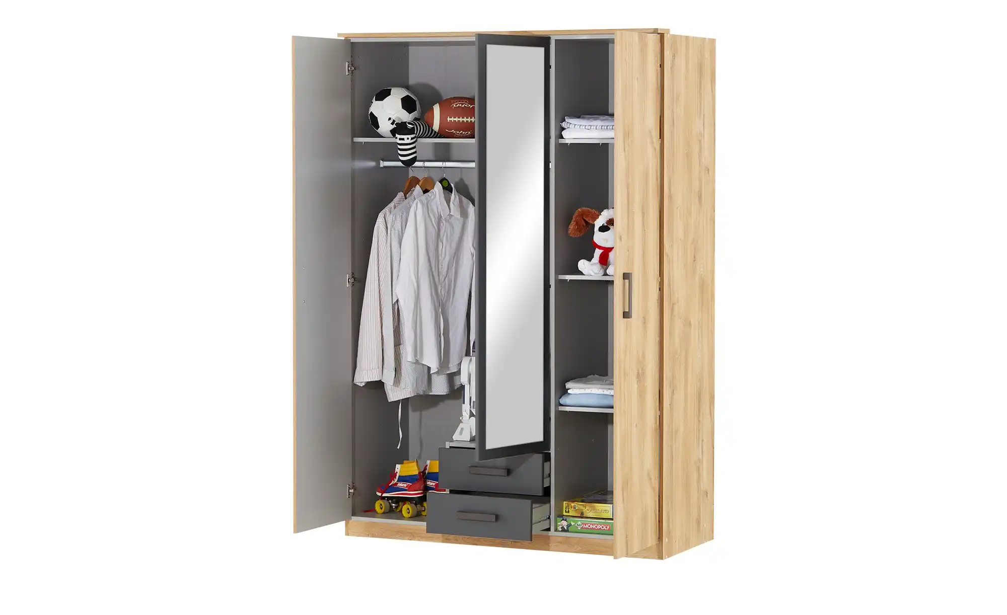 Kleiderschrank, 3-türig Louis