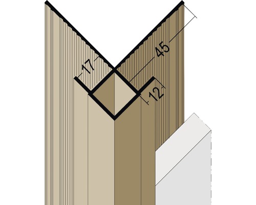 Hoekregel voor leisteenplaten 3000 x 62 mm