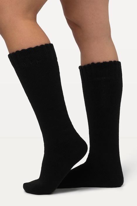 Thermo-Kniestrümpfe, Fleece-Innenseite, weites Bündchen