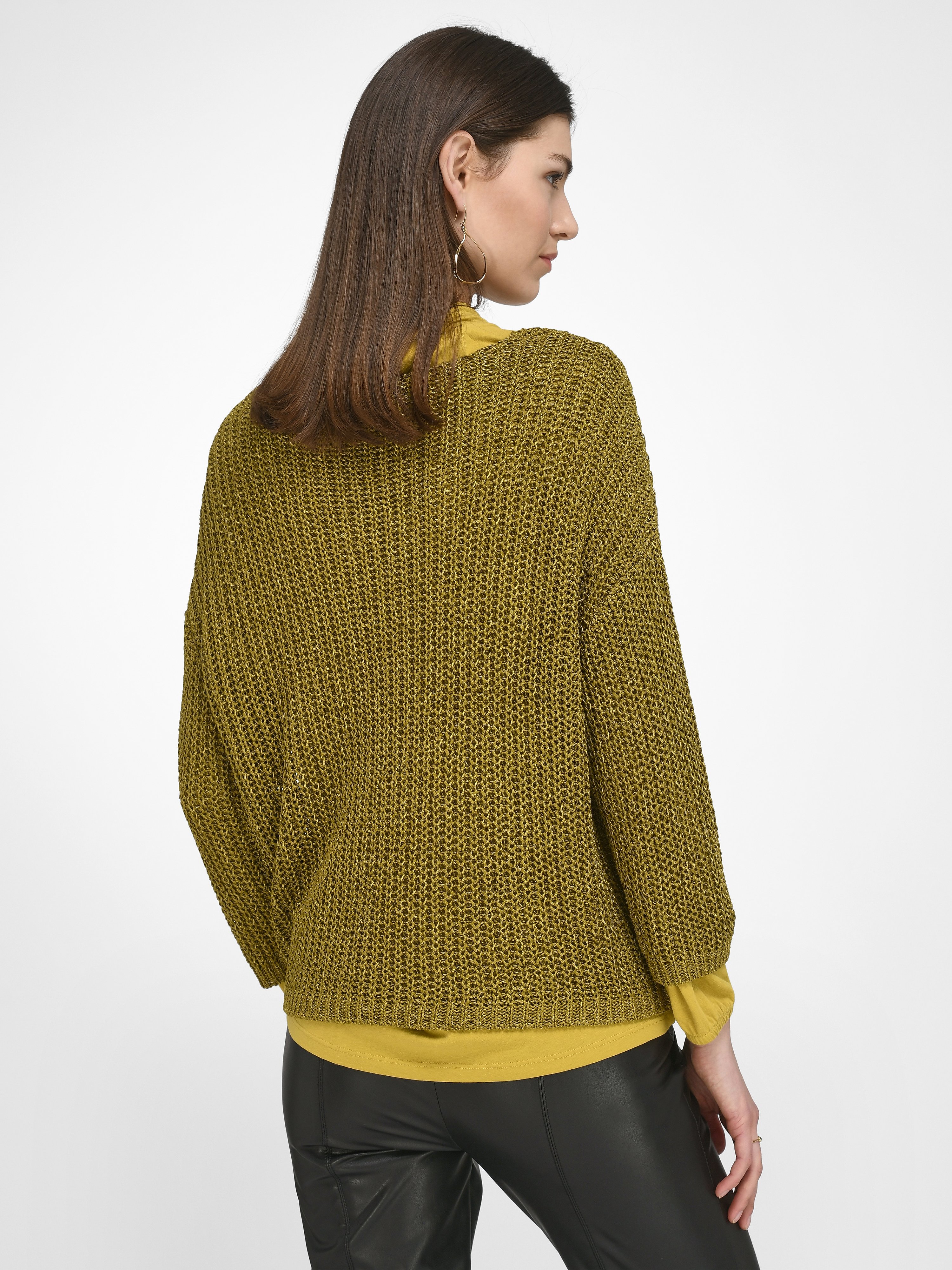 V-Pullover mit 3/4-Arm
