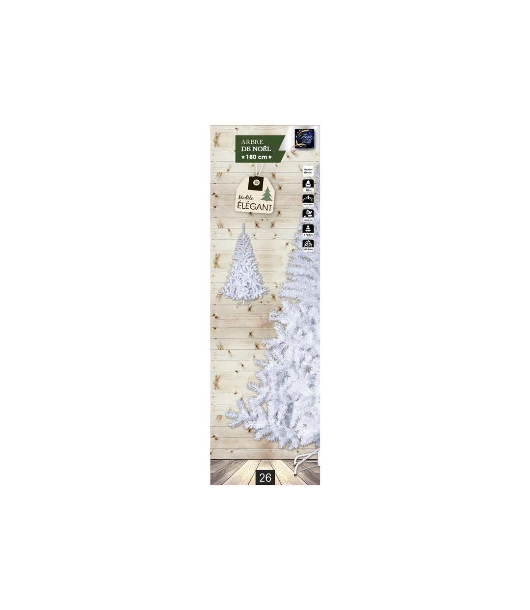 Sapin de Noël Élégant 180cm Blanc
