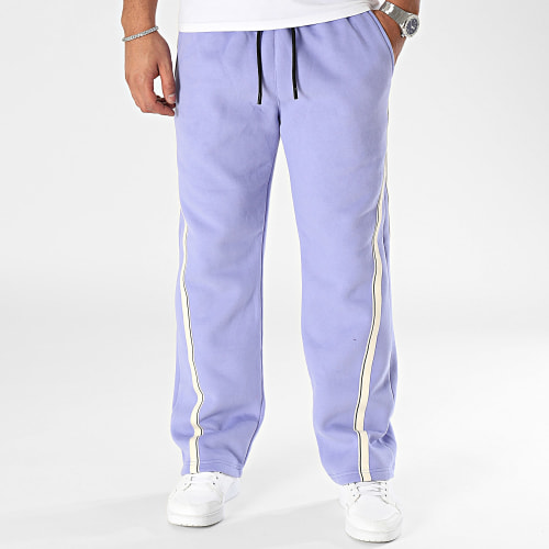 Pantalon Jogging A Bandes Lavande