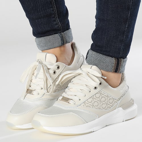 Baskets Femme Flexi Runner Mono 1437 Dark Ecru Silver Mink