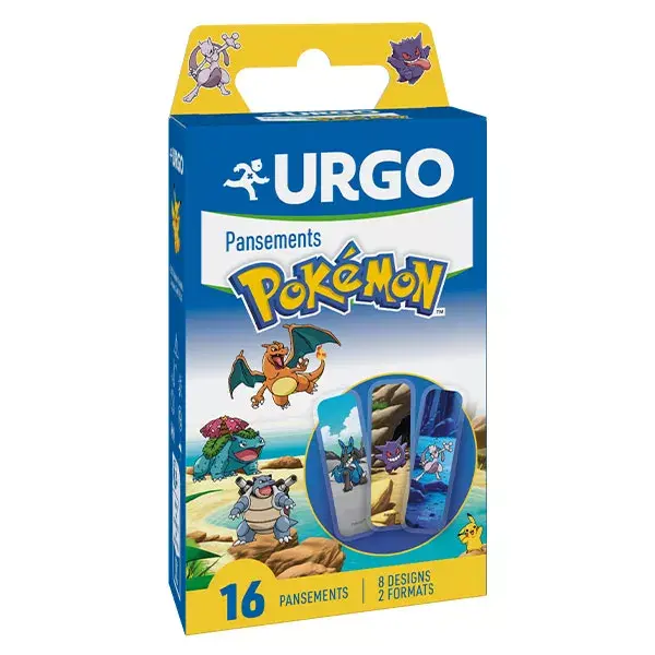 Caixa com 16 bandagens URGO Pokémon