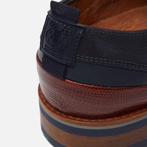 Van Lier Amalfi Veterschoenen blauw Nubuck