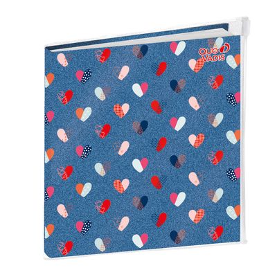 Agenda My Agenda Executif avec poche zip - 1 semaine sur 2 pages - 16 x 16 cm - coeur - Quo Vadis