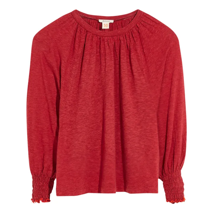Bellerose T-shirt Manches Longues Uni Molly | Rouge cerise