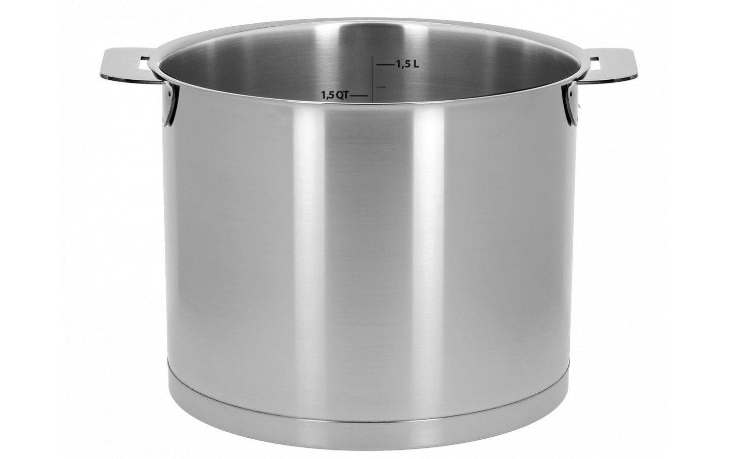 Kochtopf Strate 14 cm<br>Hohe Edelstahl-Kasserolle mit Skalierung