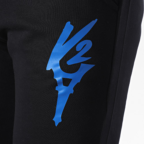 Pantalon Jogging Logo Noir Bleu
