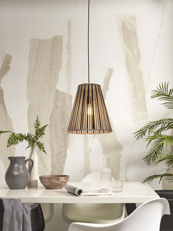 Good&Mojo Merapi hanglamp cone Ø40 large naturel/zwart