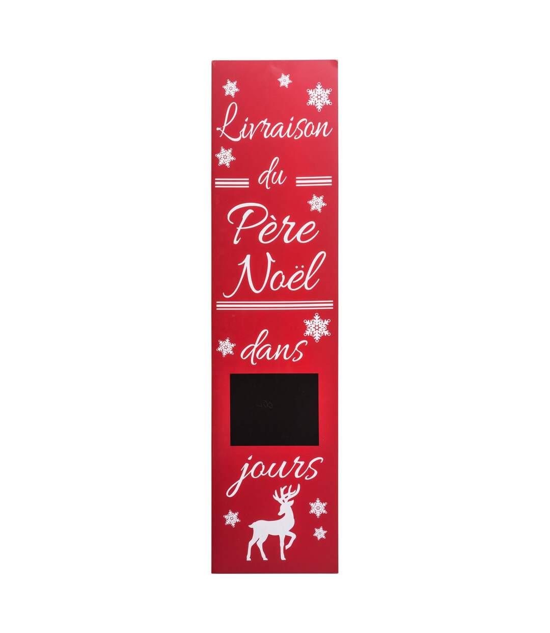 Calendrier de l'Avent Pancarte en bois - H. 120 cm - Rouge